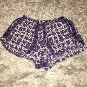 brandy Melville tribal pattern flowy shorts